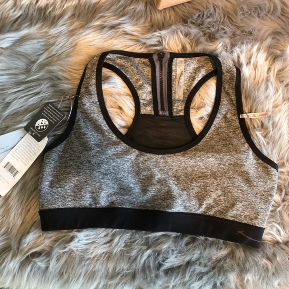 Zella Sports Bra black and grey New